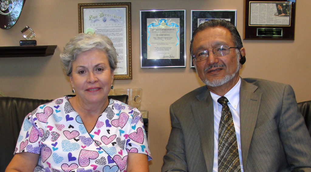Maria and Dr. Albert Arteaga. The California Medical Association awarded Dr. Albert Arteaga the “Ethnic Physician’s Leadership Award,” recognizing his contributions to medical care in the Latino community.